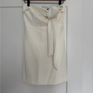 White Strapless Dress - XS